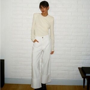 Cream Draped Bodysuit